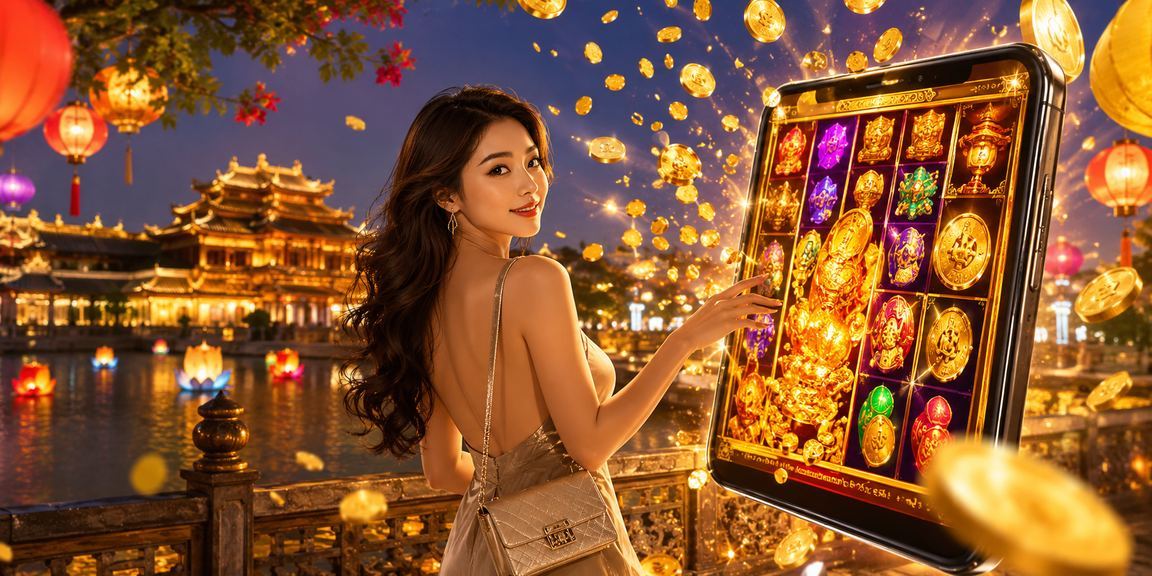 Khung cảnh bãi biển và trò chơi slot tại Huế